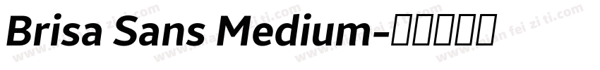 Brisa Sans Medium字体转换